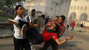 مصاب - مؤيدو مرسي - جامعة الأزهر - مصر 28-10-2013 (أ ف ب)