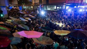 تظاهرة للمطالبة بالديموقراطية في هونغ كونغ في 29 تشرين الثاني/نوفمبر 2014