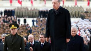 أردوغان خلال مراسم إحياء ذكرى وفاة أتاتورك- تويتر