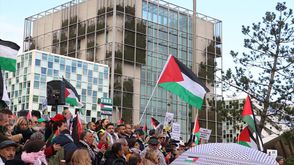تضامن مع فلسطين في لاهاي- الأناضول