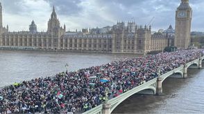 مظاهرة لندن الداعمة لفلسطين نهر