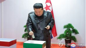 كوريا الشمالية كيم جونغ أون يدلي بصوته في الانتخابات المحلية- وكالة الأنباء المركزية الكورية الشمالية 
