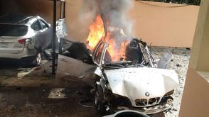 تفجير سيارة أحد كوادر حماس في صيدا اللبنانية- تويتر لبنان