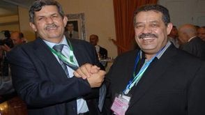 المغرب - حميد شباط الامين العام لحزب الاستقلال وخصمه عبد الواحد الفاسي رئيس جمعية بلا هوادة