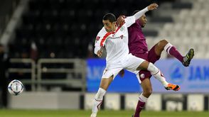 مباراة قطر و فلسطين - أ ف ب