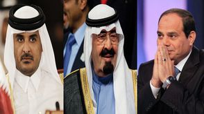 السيسي  تميم بن حمد الملك عبد الله مصر السعودية قطر