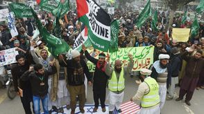 مظاهرة في لاهور الباكتسانية نصرة للقدس- جيتي