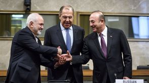 وزراء خارجية تركيا روسيا إيران- جيتي