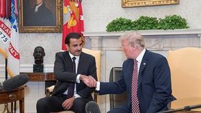 ترامب وأمير قطر- الأناضول