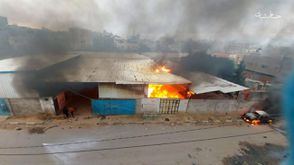 حرق مركز لإيواء النازحين بغزة