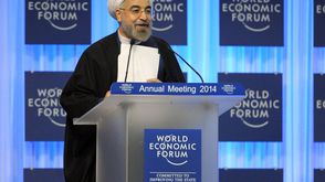 الرئيس حسن روحاني في دافوس 2014 - أ ف ب