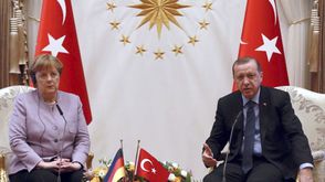 تركيا ألمانيا- أردوغان ميركل- أ ف ب