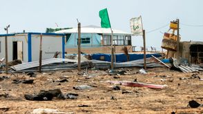 قصف موقع لحماس غزة- جيتي