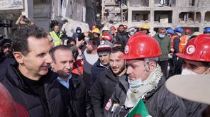 الأسد ابتسامة زلزال حلب سوريا