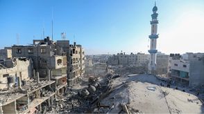 غزة   رفح   دمار   قصف   مسجد الفاروق  جيتي