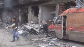 آثار دمار المستشفى في إدلب جراء استهدافه من قبل النظام السوري - الأناضول