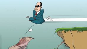 تراجع الجنيه وسياسية السيسي- كاريكاتير- علاء اللقطة