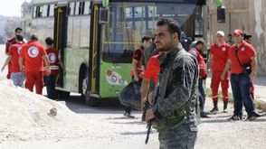 حمص سوريا الباصات الخضر - أ ف ب
