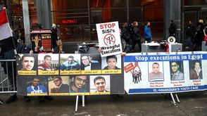نيويورك وقفة إعدامات مصر - الأناضول