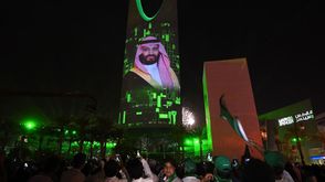 صورة محمد بن سلمان في الرياض في اليوم الوطني للسعودية - جيتي