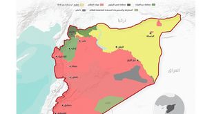 خارطة خريطة نفوذ سوريا الاناضول