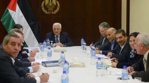 محمود عباس خلال اجتماع اللجنة المركزية لحركة فتح - أ ف ب