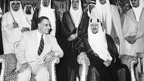 جمال عبدالناصر مع الملك سعود- أرشيفية