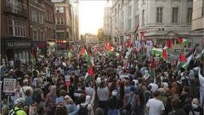 الآلاف يتظاهرون في لندن دعما لغزة.. الأناضول
