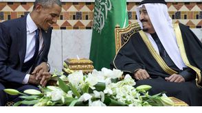 الملك سلمان بن عبد العزيز - باراك اوباما - 27-1-2015 - الرياض (أ ف ب)