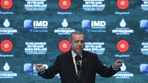 اردوغان بمؤتمر عن فلسطين - الاناضول