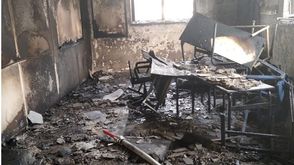 حرق كلية عسكرية للاحتلال في اللد- تويتر