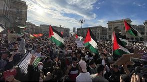 مظاهرة مع فلسطين في ميلانو- تويتر