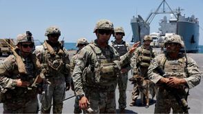 الجيش الأمريكي في الرصيف العائم قبالة سواحل غزة- إكس