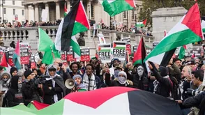 مظاهرات في جامعات بريطانية نصرة لفلسطين.. الأناضول
