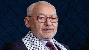 الغنوشي بالشال الفلسطيني