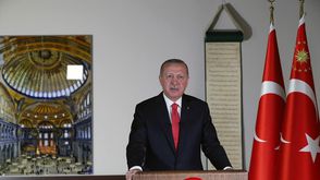 أردوغان في خطاب آيا صوفيا- الأناضول