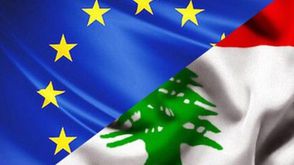 علم لبنان و الاتحاد الاوروبي موقع الاتحاد اللاوروبي