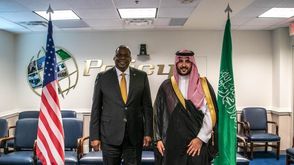 الأمير خالد بن سلمان مع وزير الدفاع الأمريكي أوستن- حسابه عبر تويتر