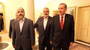 قيادة حماس خلال لقائها بأردوغان في أنقرة - أرشيفية