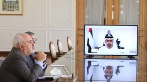 محادثات بين وزير خارجية ايران ظريف والامارات عبد الله بن زايد صفحة ظريف تويتر