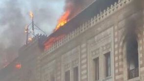 حريق مبنى وزارة الاوقاف مصر- فيسبوك