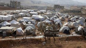 مخيم للاجئين سوريين في على حدود لبنان - أرشيفية