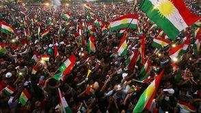 مظاهرة مؤيدة للاستقلال في اربيل عاصمة منطقة كردستان - أ ف ب