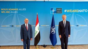 وزير خارجية العراق فؤاد حسسين و امين عام الناتو في بروكسل- صفحة وزارة الخارجية العراقية توتير