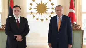 أردوغان  السراج  إسطنبول  تركيا  ليبيا- الرئاسة التركية