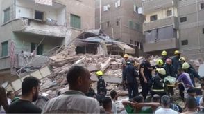 انهيار مبنى في حدائق القبة بالقاهرة- إكس