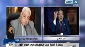 لقطة من الحوار بين الإعلامي محمود سعد وحسين عويضة - يوتيوب