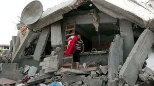 منازل مدمرة في حي الشجاعية شرق مدينة غزة - الأناضول