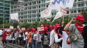 من تظاهرات العمال في أندونيسيا - أرشيفية