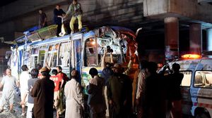 السلطات الباكستانية ترجح أن يكون سبب الانفجار قنبلة موقوتة - أ ف ب